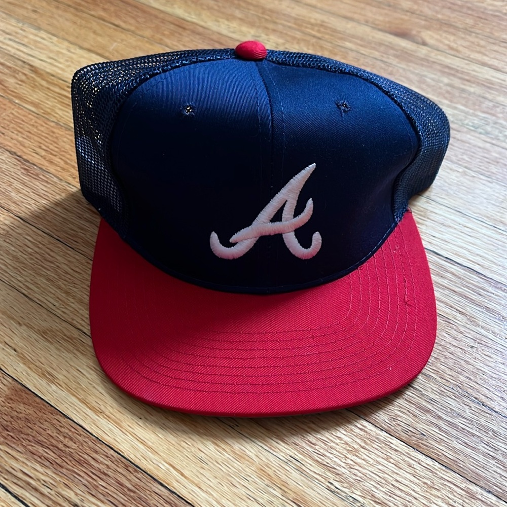 Vintage Atlanta Braves Snapback / MLB / Mesh / 80s / 90s